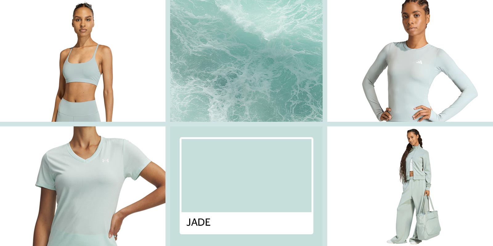 Women’s Training Apparel in Jade Green​
